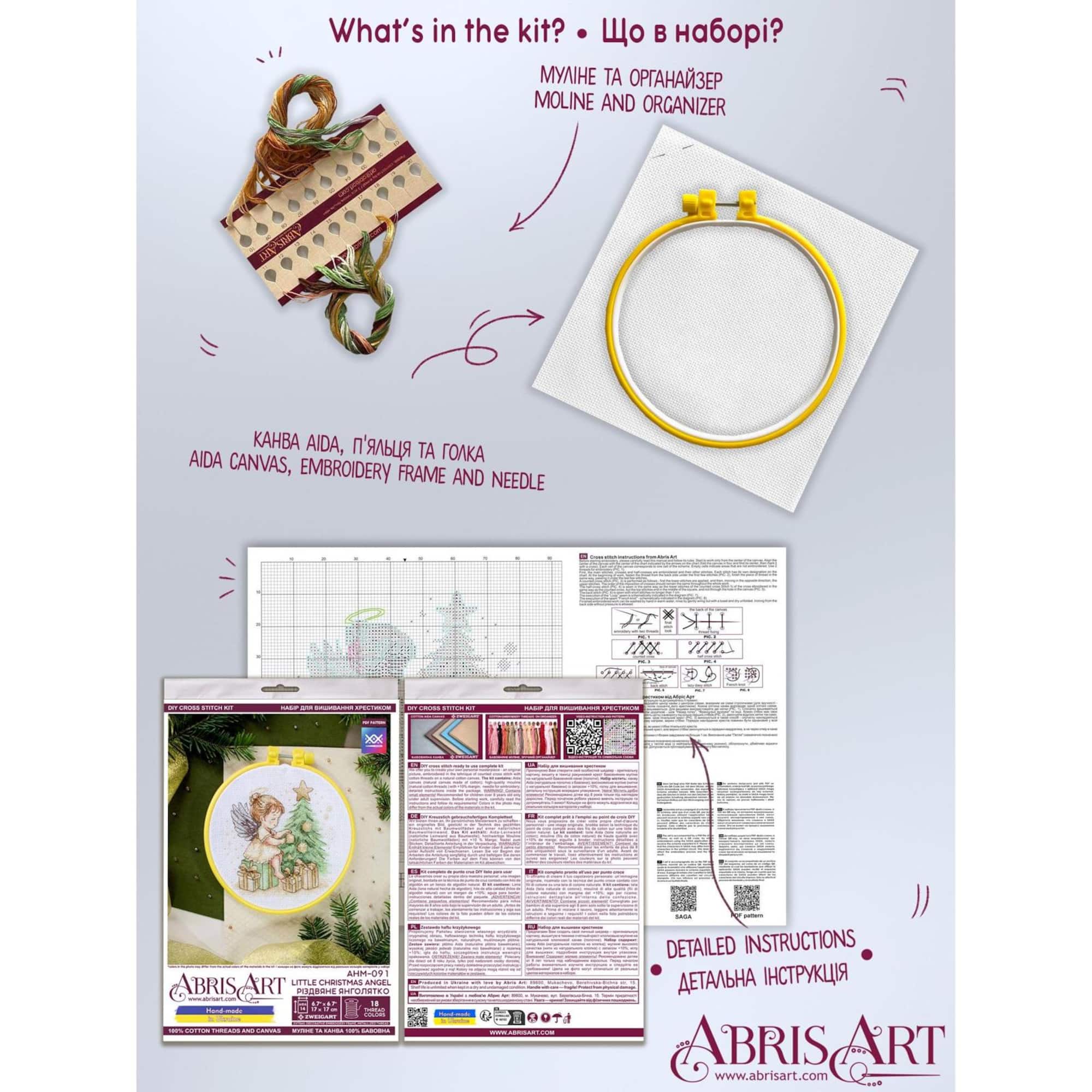 Abris Art Little Christmas Angel Cross Stitch Kit